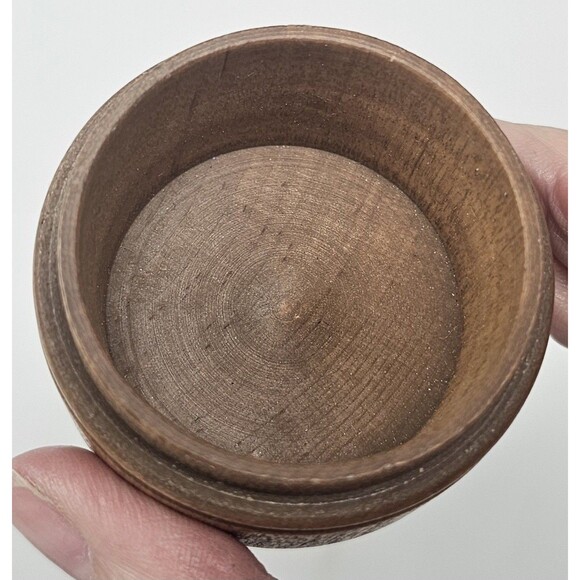 Wooden Circular Trinket Stash Pill Box 2x2" Humpback Whale Nautical - Picture 8 of 11